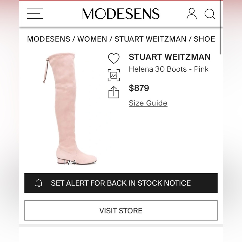 STUART WEITZMAN Pink Boots RARE